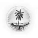 Palm Tree tattoo design idea