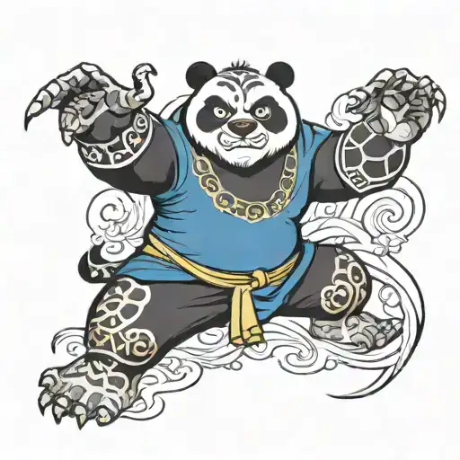tai lung kung fu panda tattoo design idea