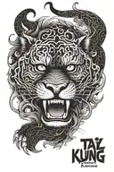 tai lung kung fu tattoo design idea