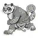 tai lung kung fu panda tattoo design idea