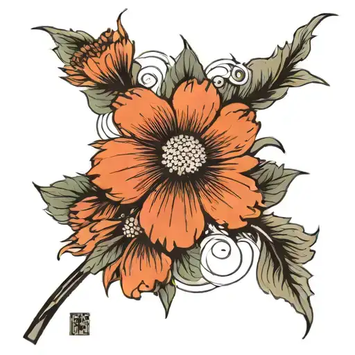 dandelion flower tattoo design idea