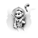 puppet master with strings to puppet cut tattoo design idea