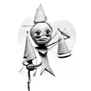 puppet master with strings to puppet cut tattoo design idea