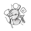 puppet master with strings to puppet cut tattoo design idea