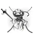 puppet master with strings to puppet cut tattoo design idea