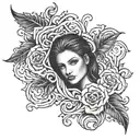 cover up on shoulder having already one tattoo design idea