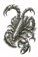 rad scorpion crawling tattoo design idea