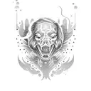 Create a dotwork tattoo inspired by the iconic scenes from John Wick tattoo design idea