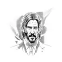 Create a dotwork tattoo inspired by the iconic scenes from John Wick tattoo design idea