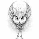 fairy tim burton tattoo design idea