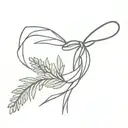 lavender tied with ribbon  tattoo design idea