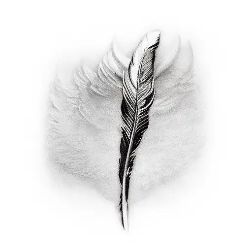 5 elements, feather and flute tattoo design idea