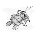 hermit crab tattoo design idea