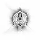 chakras meditation and nirvana tattoo design idea