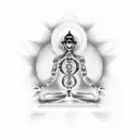 chakras meditation and nirvana tattoo design idea