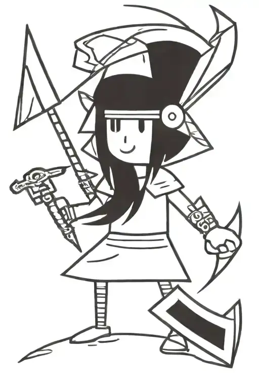 Warrior Protector tattoo design idea