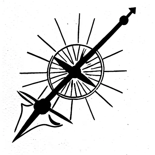 sextant tattoo design idea