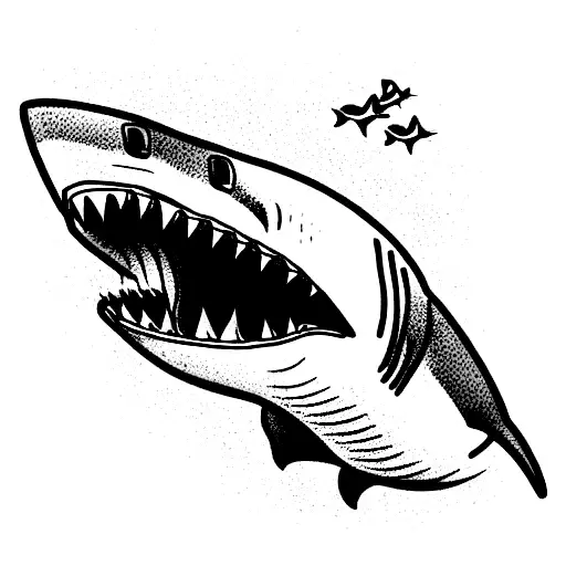 shark jaw tattoo design idea