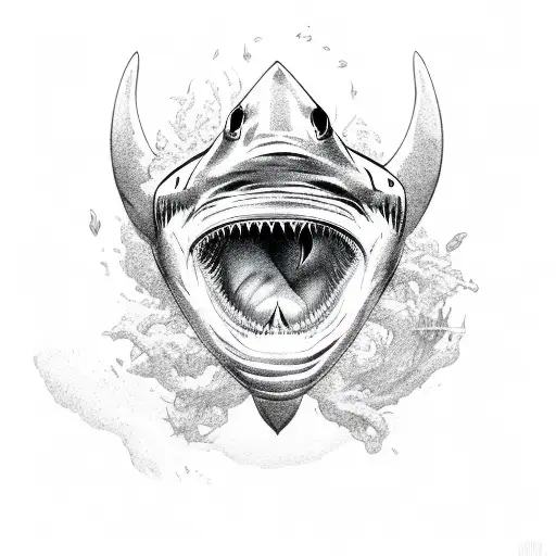 shark jaw tattoo design idea