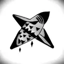 shark jaw tattoo design idea