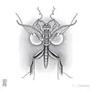 Praying mantis tattoo design idea