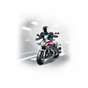a left shoulder tatoo of a sport motorbike  tattoo design idea
