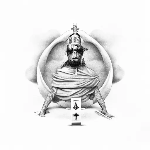 smoked religion money LA cloud  tattoo design idea