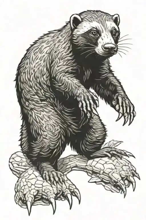 Honey Badger tattoo design idea