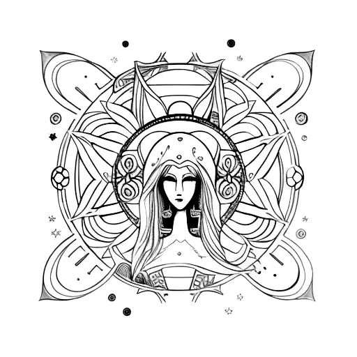 moon hecate tattoo design idea