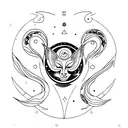 moon hecate tattoo design idea
