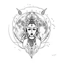moon hecate tattoo design idea