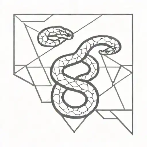 snake, metal element tattoo design idea