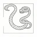 snake, metal element tattoo design idea