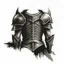 armor on the back tattoo design idea
