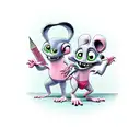 pinky and the brain tattoo design idea