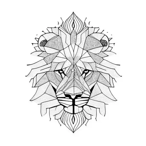 lion face next to a tiger face tattoo design idea