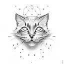 Black cat tattoo design idea