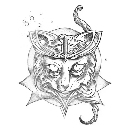 a nature based sailor moon wand tattoo design idea