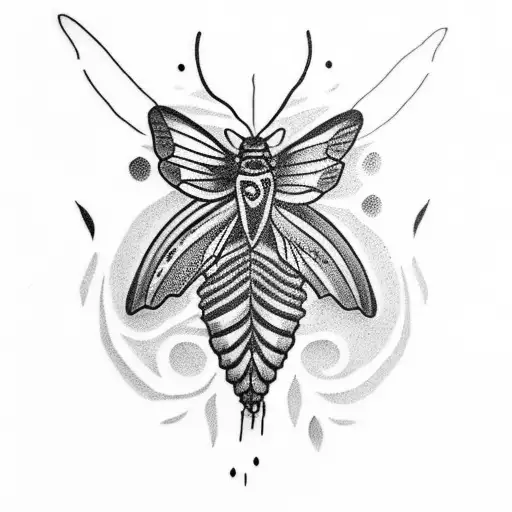 firefly tattoo with moth from the last of us tattoo design idea