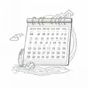 A sketch style tattoo of a 1996 calendar with LGBT pride colors tattoo design idea