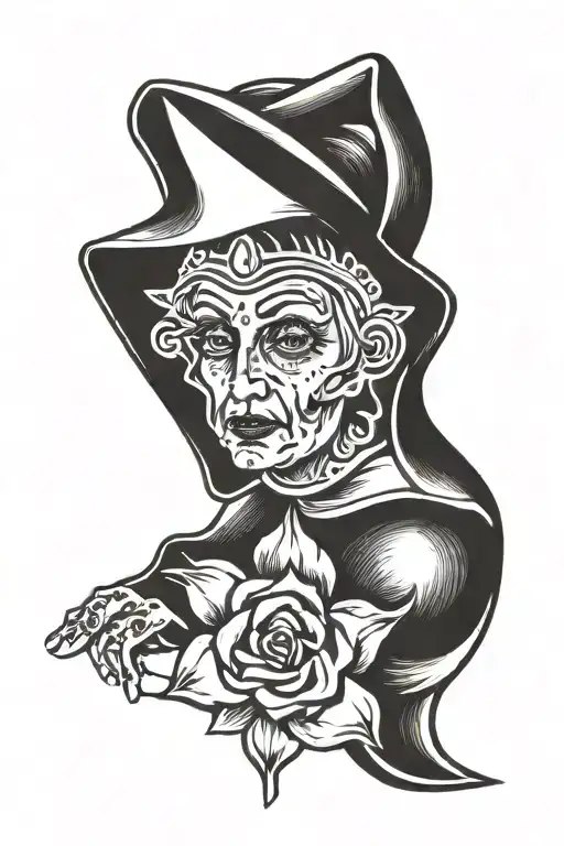 nun tattoo design idea