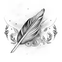 feather destiny tattoo design idea