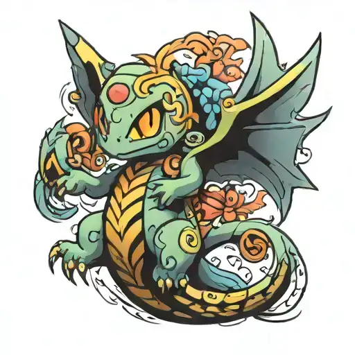 Pokemon Art tradition tattoo design idea