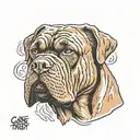 cane corso French mastiff dog tattoo design idea