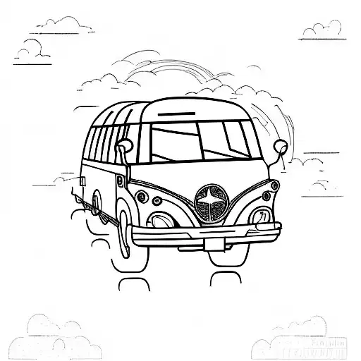 bus tattoo design idea