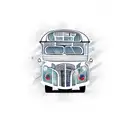 bus tattoo design idea