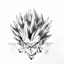 vegeta y trunks tattoo design idea