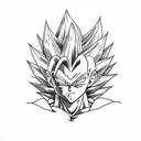 vegeta y trunks tattoo design idea