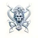 poseidon vs hydra tattoo design idea