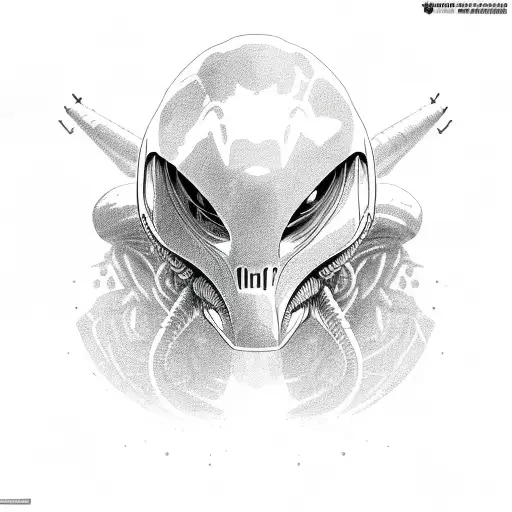 predator vs alien tattoo design idea